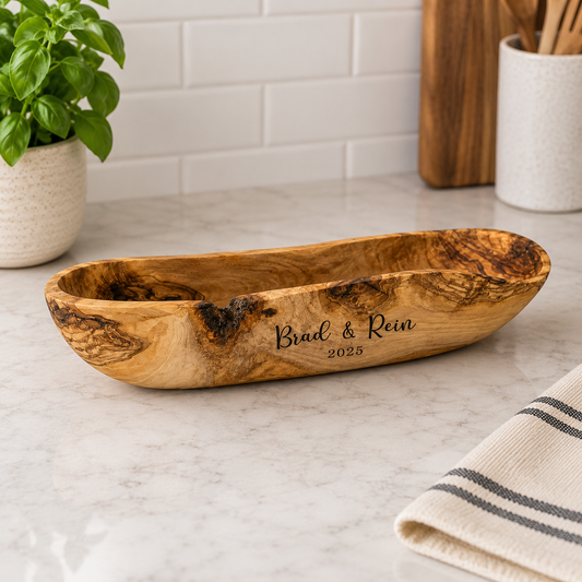 Large Long Olive Wood Bowl
