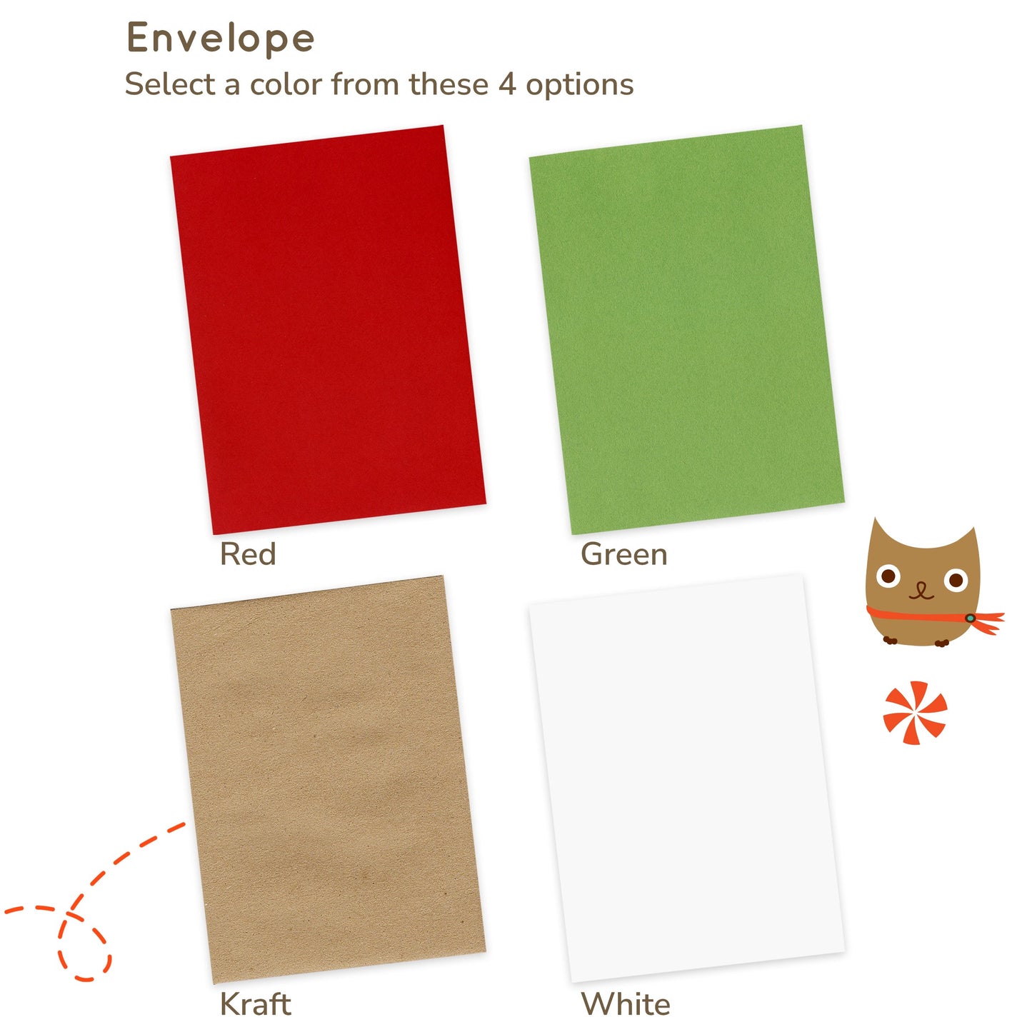 Bright Stripes Custom Holiday Ornament Card - Wood or Paper