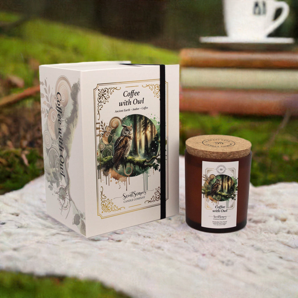 Coffee with Owl | Scented Soy Wax Candle