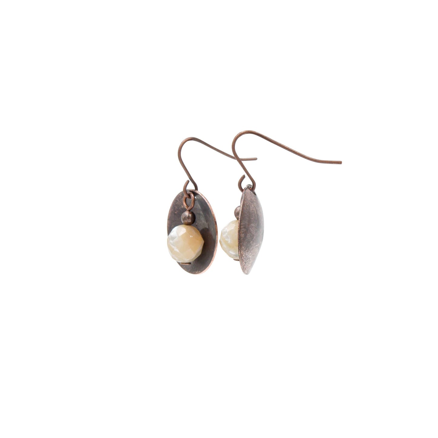 Copper Mother Of Pearl Saucers