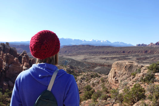 Crochet Simple Slouch Hat | Red Slouchy Beanie