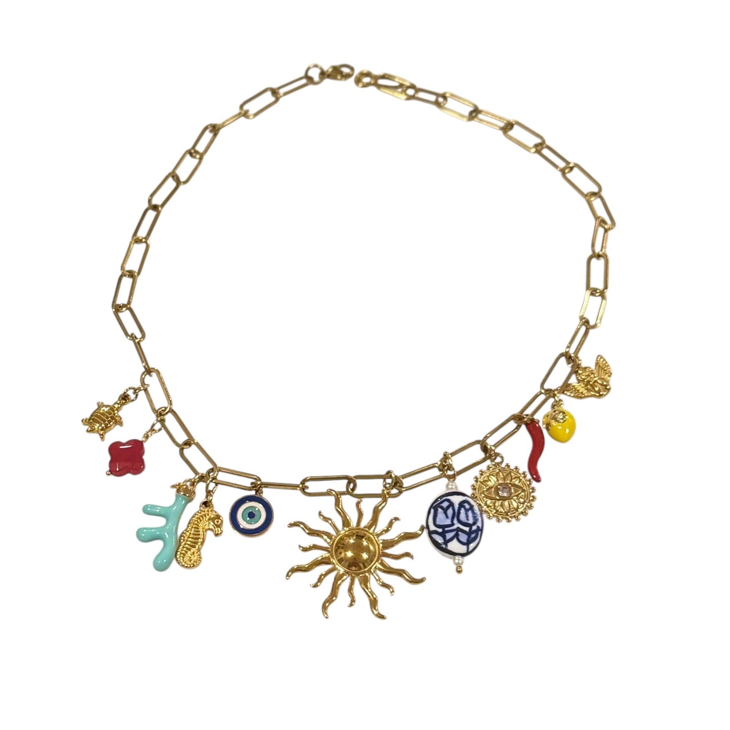 Sol y Protección Charm Necklace