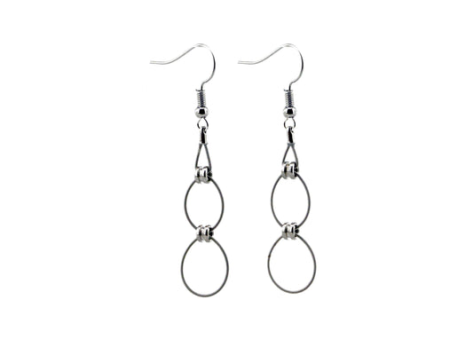 Double Hoop Drop Earrings