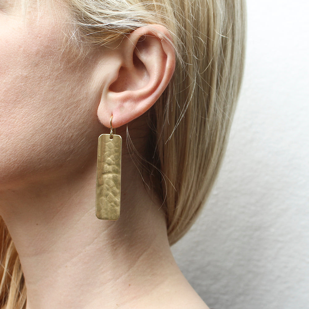 Large Rounded Rectangle Wire Earrings