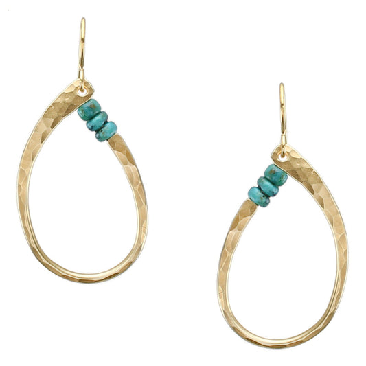 Oval Ring with Turquoise Beads