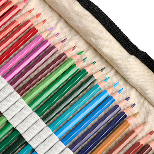 Watercolor Pencils โ 36 Colors โ Canvas Rollup โ Eco-Friendly