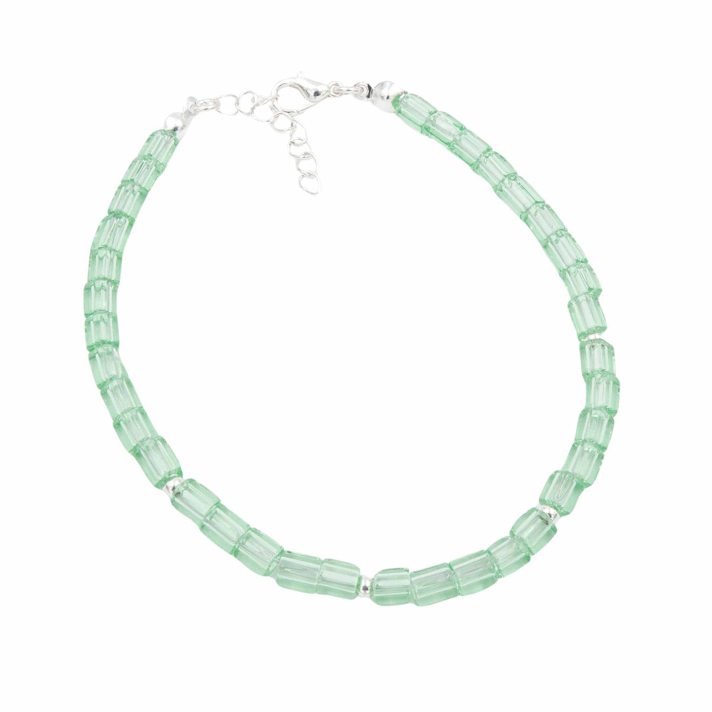 Peridot Bracelet - Fire Polished Czech Glass