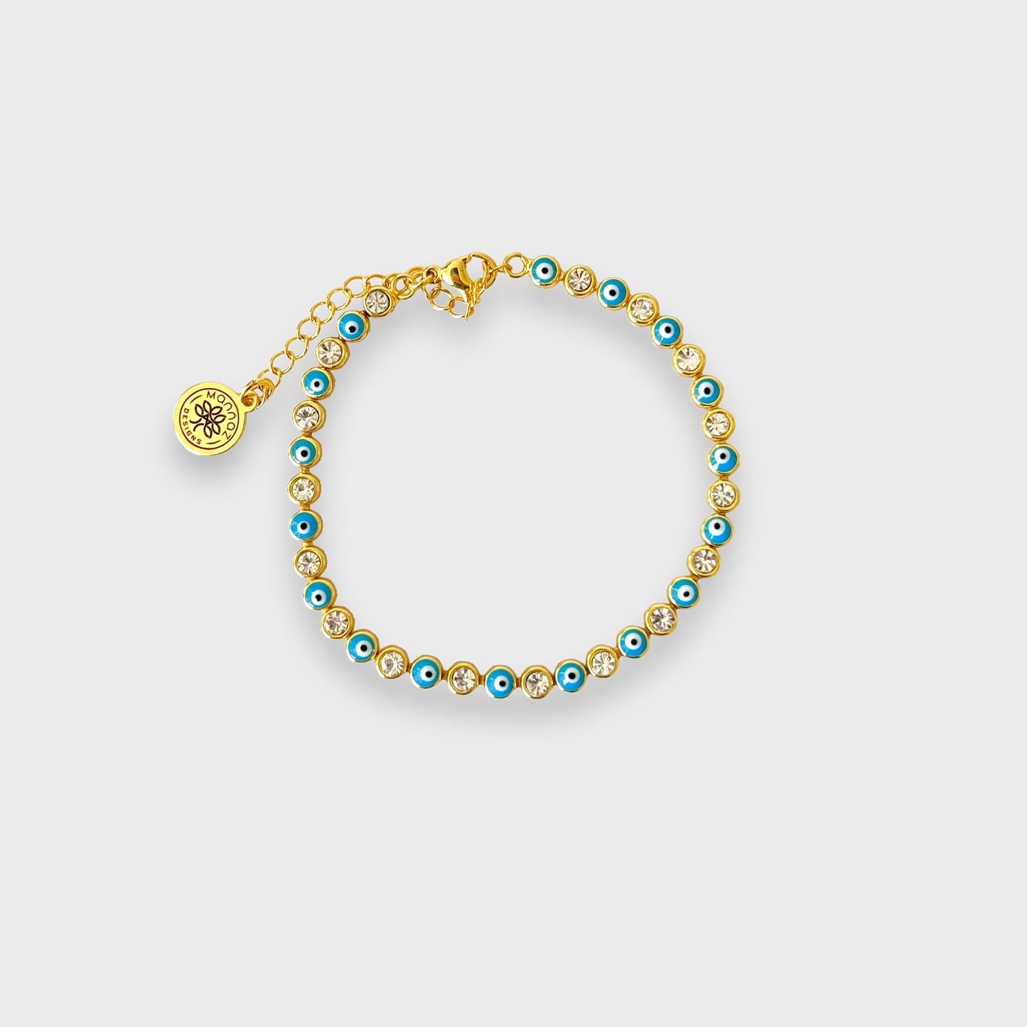 Evil Eye Tennis Bracelets Zirconia-Gold