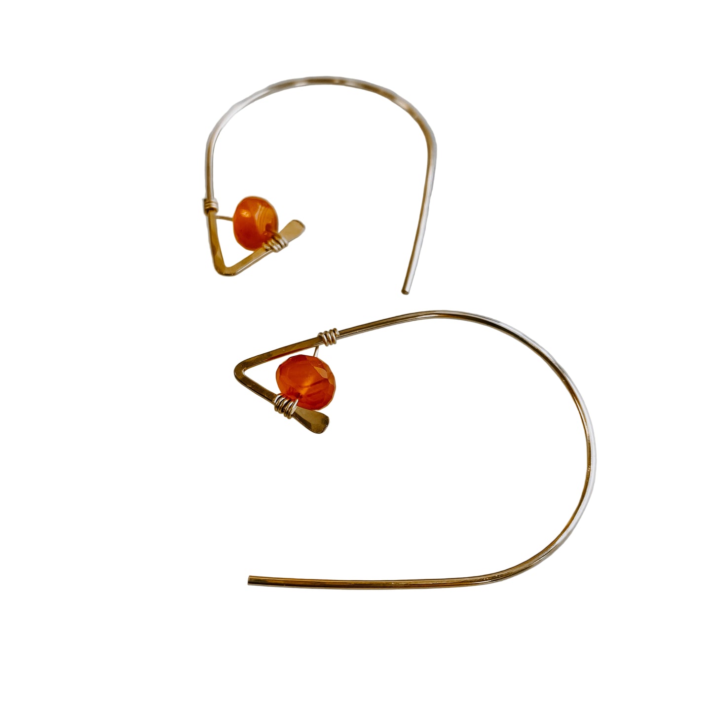 Carnelian Ear Threaders