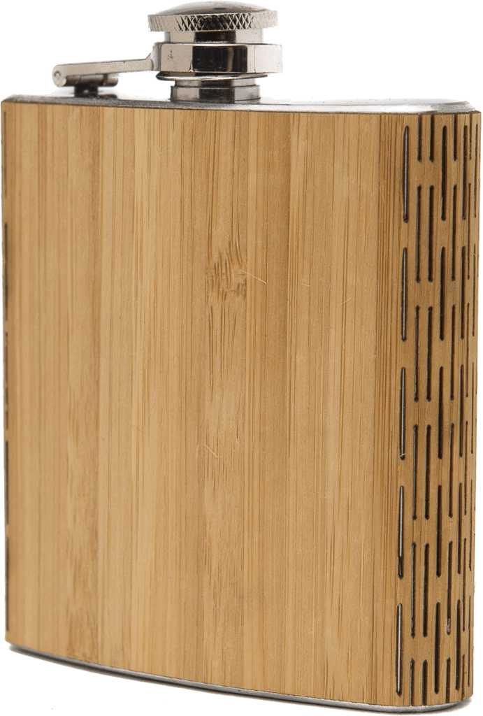 High Quality 6 oz. Wooden Hip Flask - Hand Crafted from Local Wood