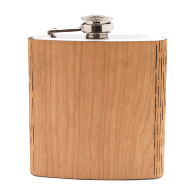 High Quality 6 oz. Wooden Hip Flask - Hand Crafted from Local Wood