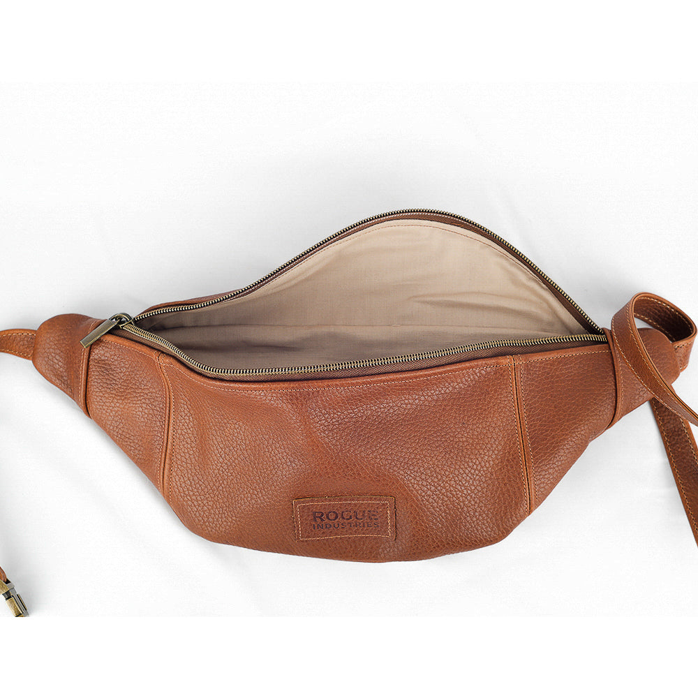 Crescent Leather Sling Bag