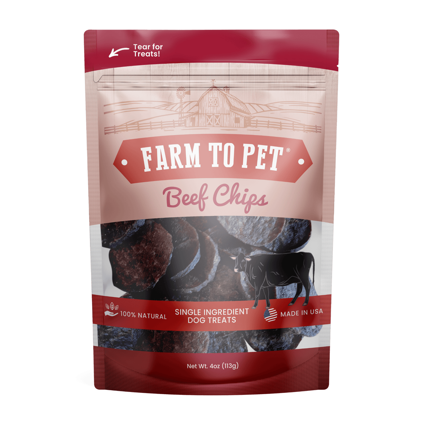 Beef Chips Dog Treats | Single-Ingredient Healthy Treats for Dogs