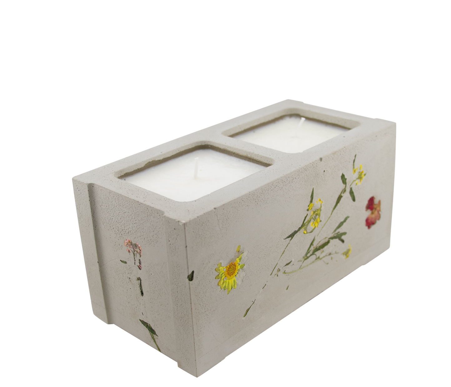 Flora Mini Cinderblock Candle