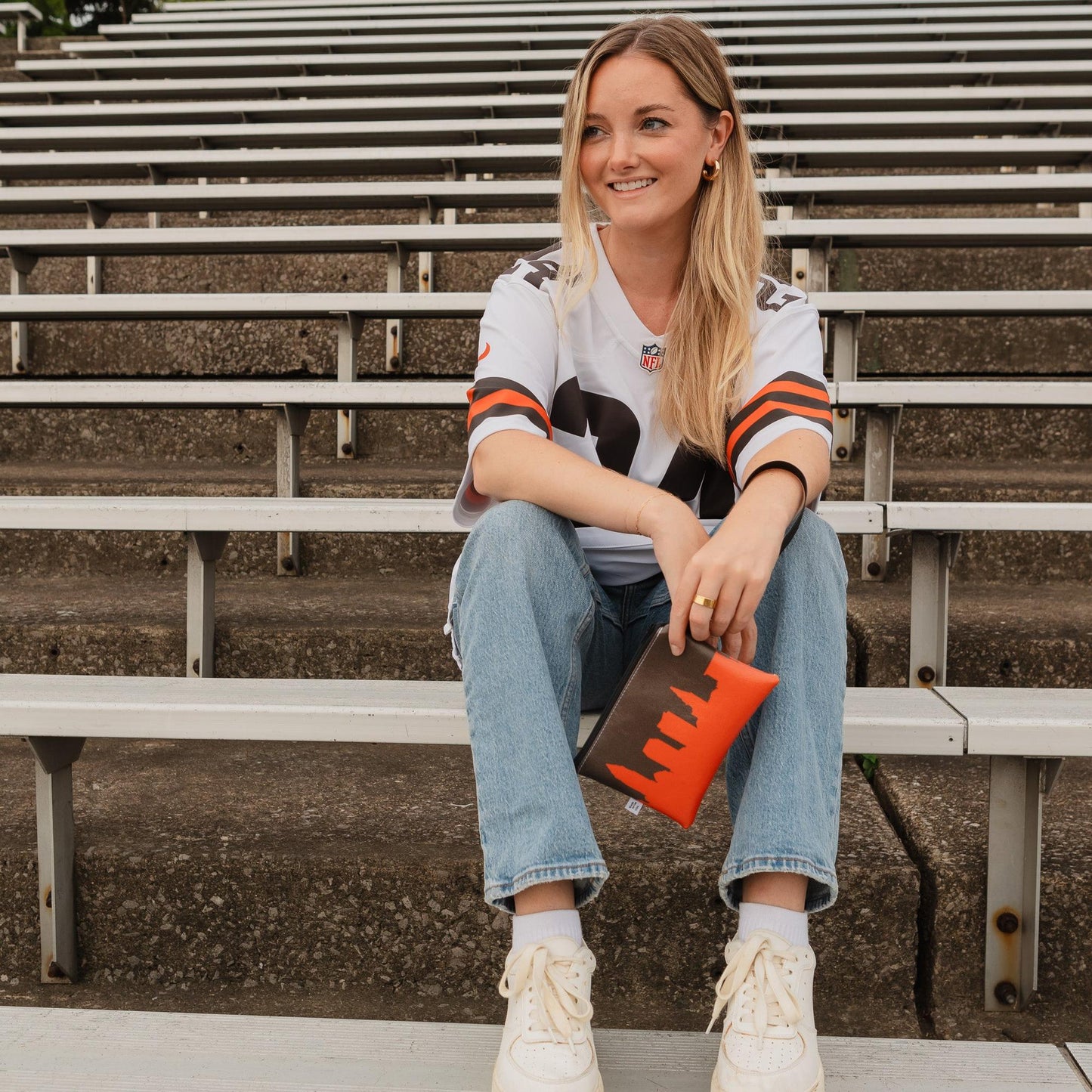 Football Stadium Skyline Game Day Wristlet