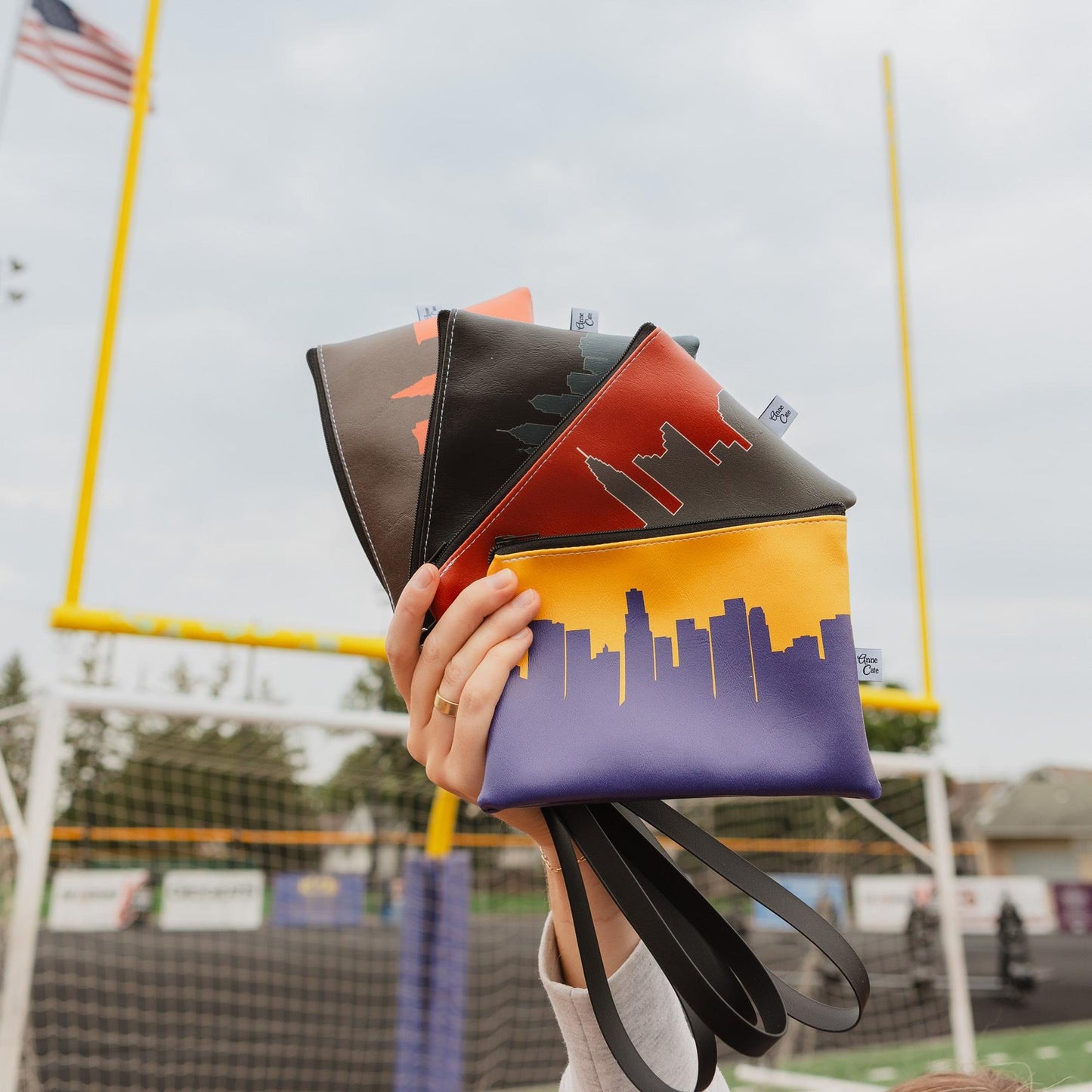 Football Stadium Skyline Game Day Wristlet
