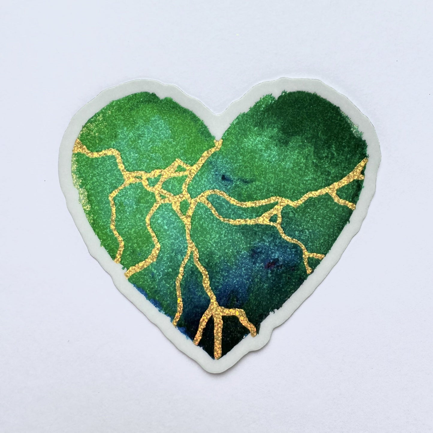 For That Beautiful Feeling Glitter Heart Sticker