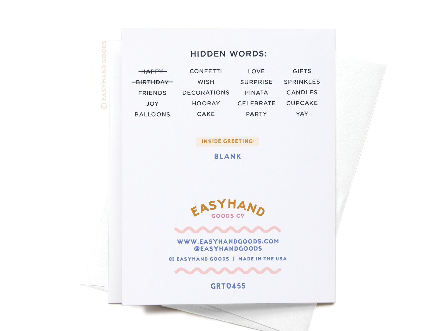 Happy Birthday Word Search Greeting Card