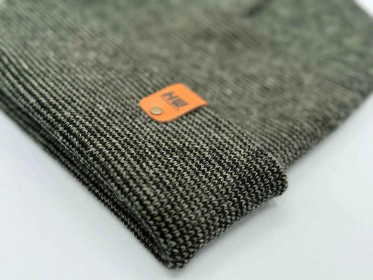 HAAKWEAR Classic Fusion Cuffed Beanie - Black / Green, Made in USA