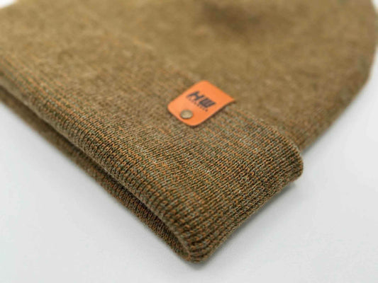 HAAKWEAR Classic Fusion Cuffed Beanie - Brown / Green, Made in USA