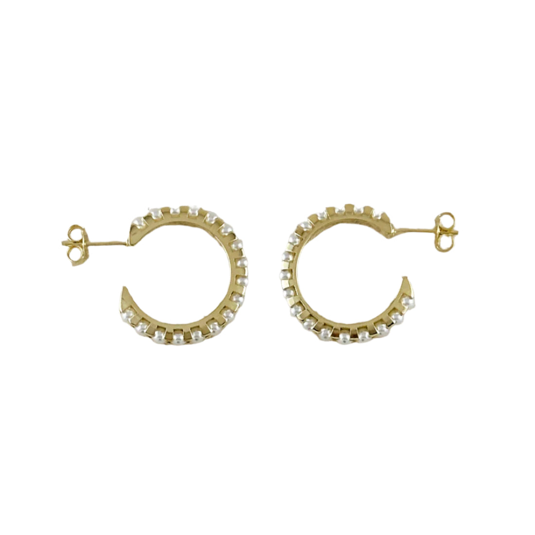 Bella Pearl Hoop Earring