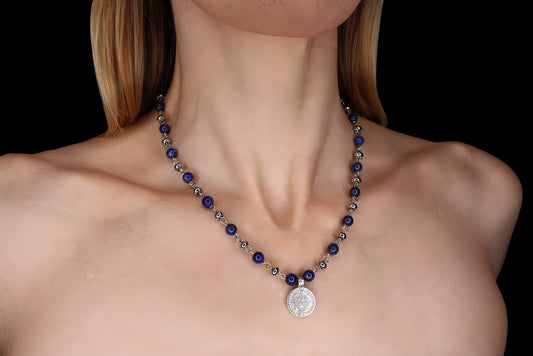 Lapis Lazuli Coin Necklace