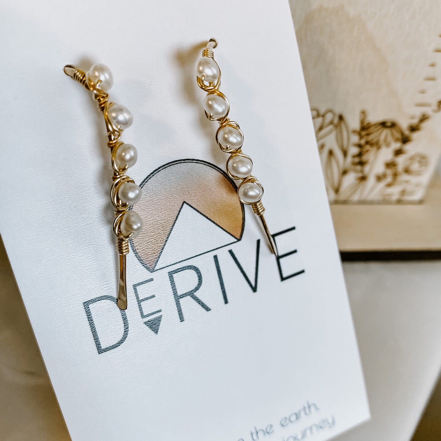 Mini Pearl U Shaped Threader Earrings