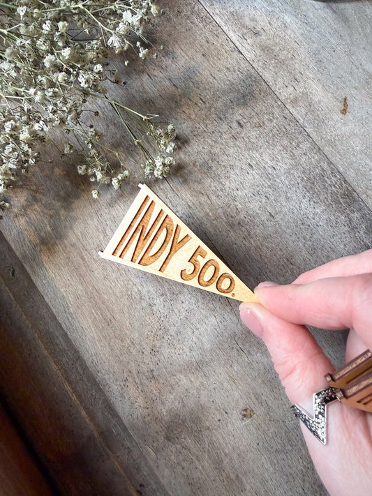 Indy 500 Pennant Wooden Magnet