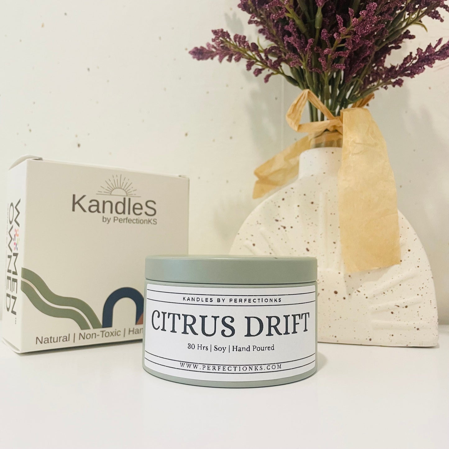 Citrus Drift Luxury Candle - Refreshing Zest for Your Space