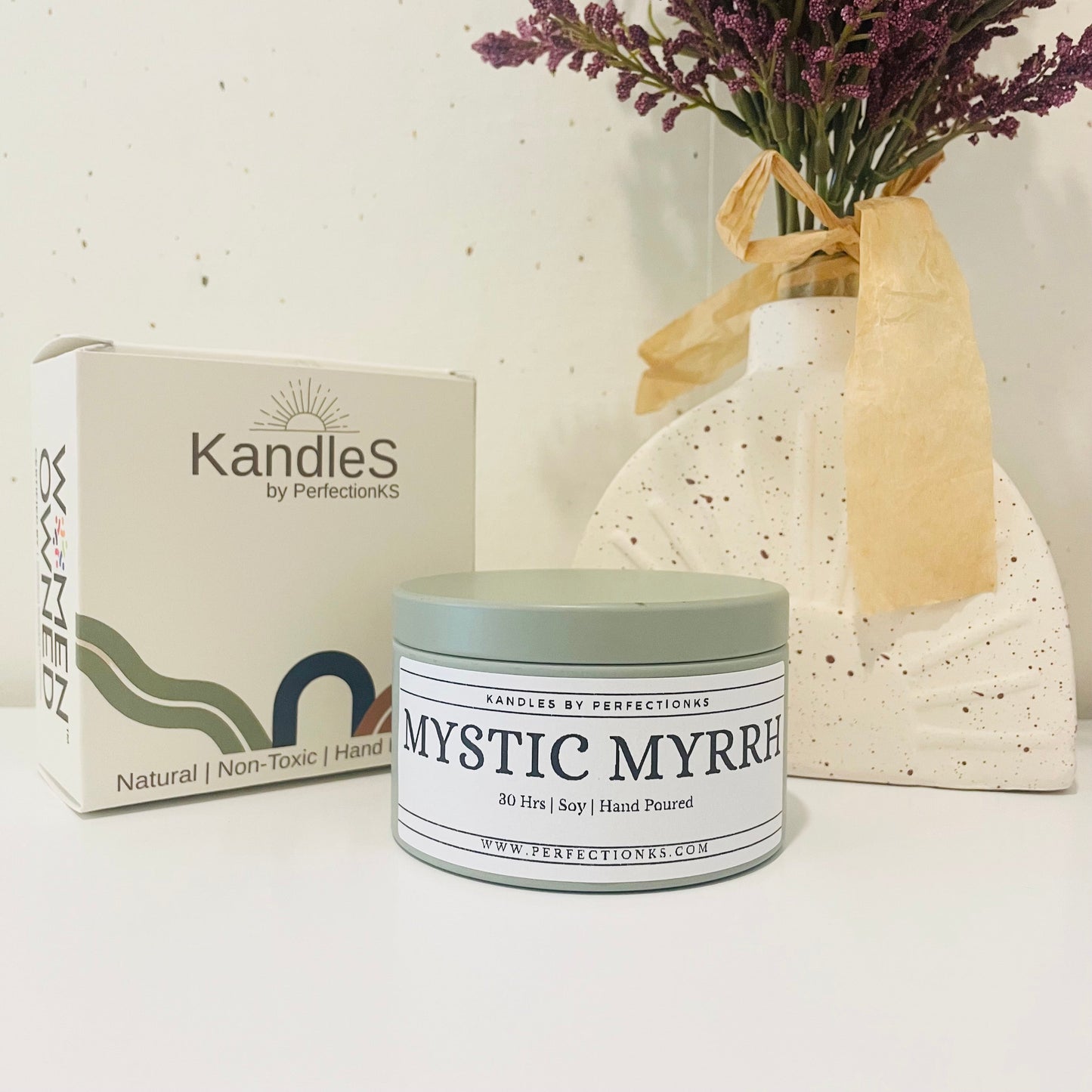 Mystic Myrrh Amber Luxury Candle - Enchanting Elegance for Your Space