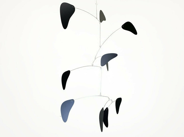 Black Mobile Large Modern Kinetic Sculpture Rang Style