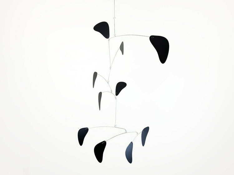 Black Mobile Large Modern Kinetic Sculpture Rang Style