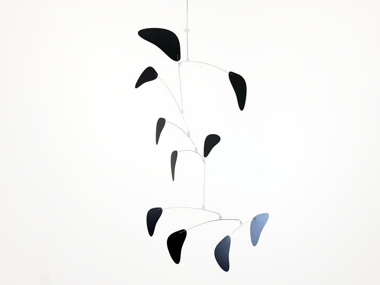 Black Mobile Large Modern Kinetic Sculpture Rang Style