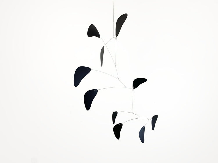 Black Mobile Large Modern Kinetic Sculpture Rang Style