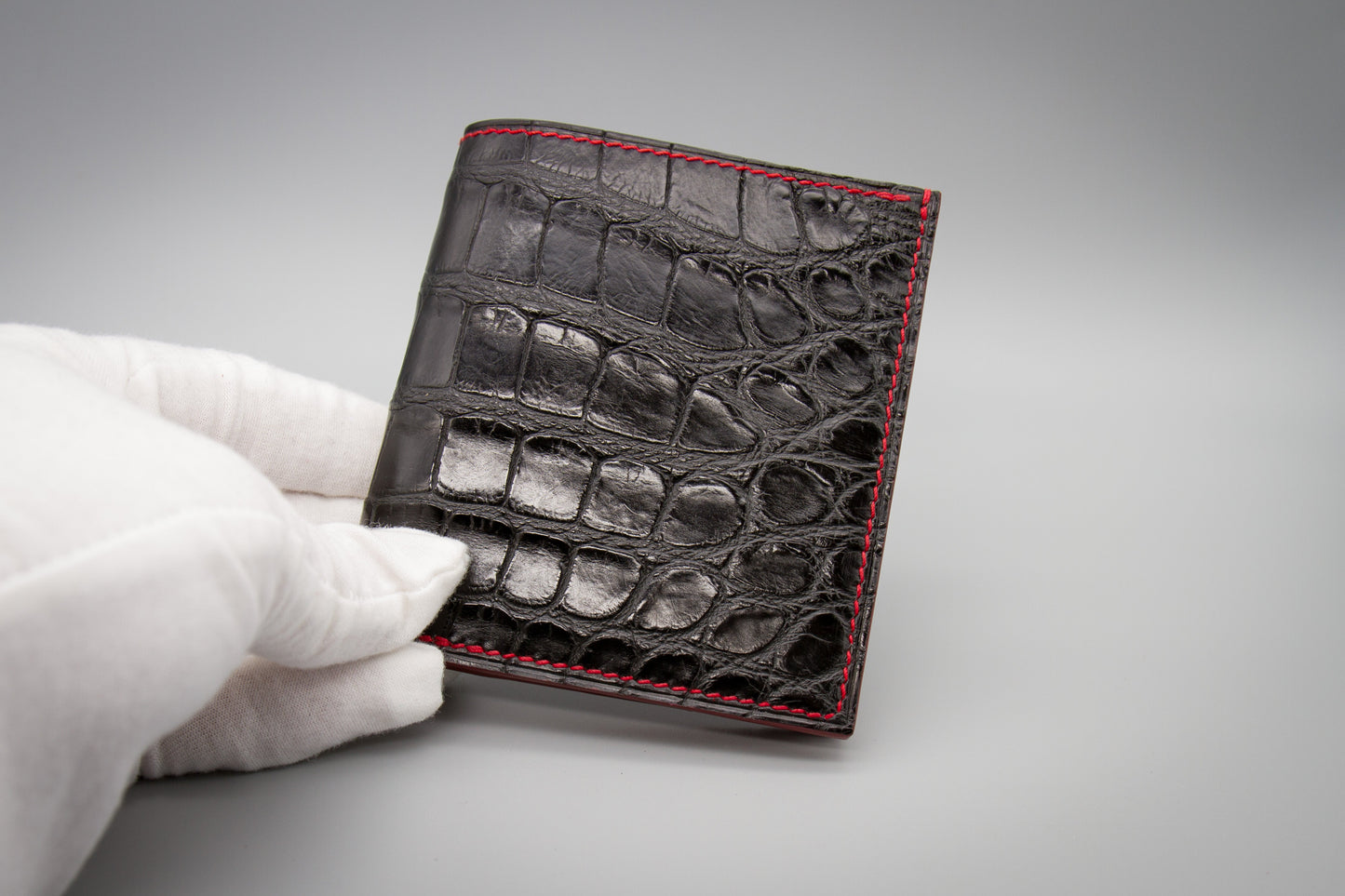 American Alligator Short Wallet - Black