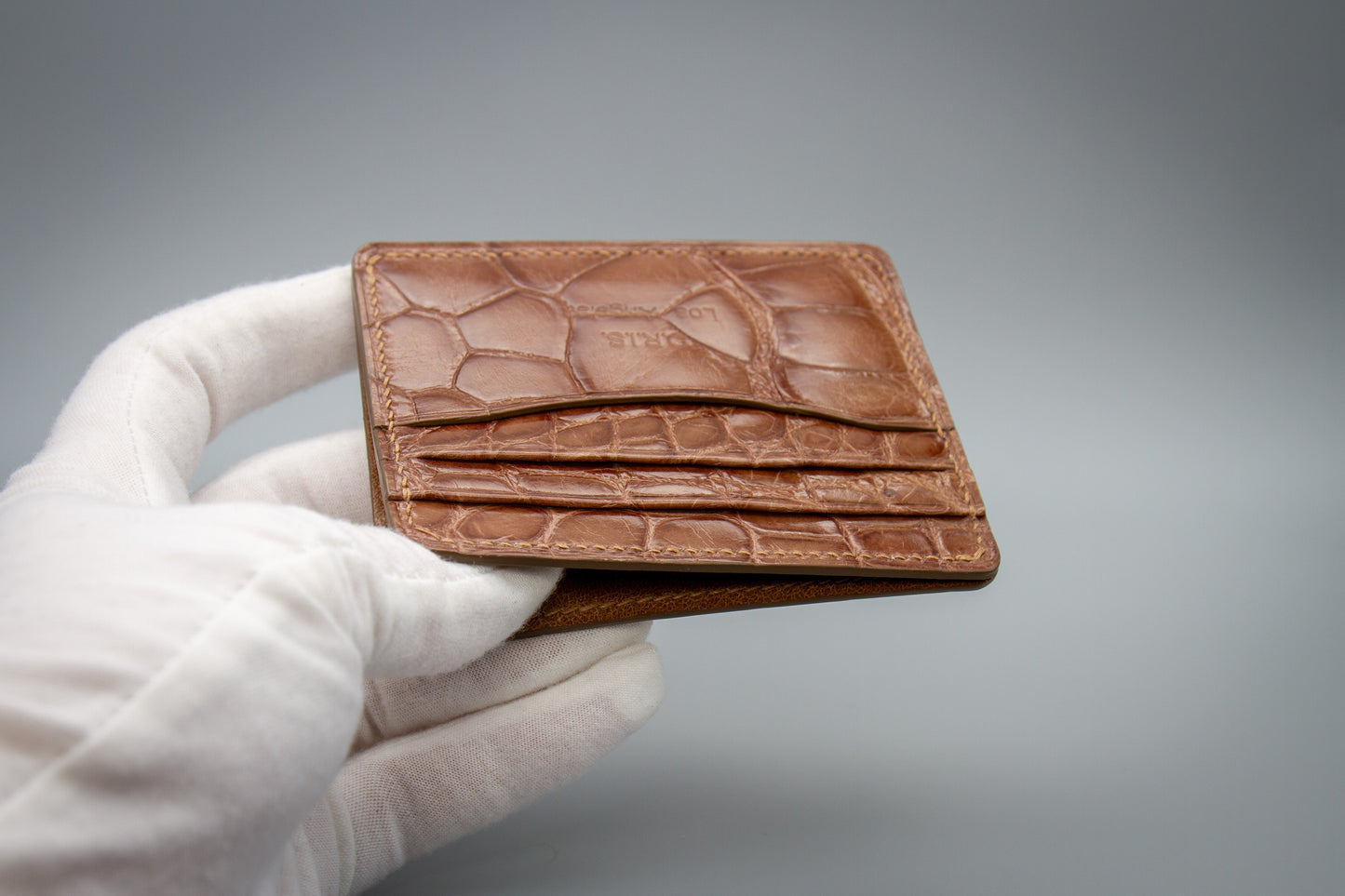 Alligator Compact Card Holder - Rosewood
