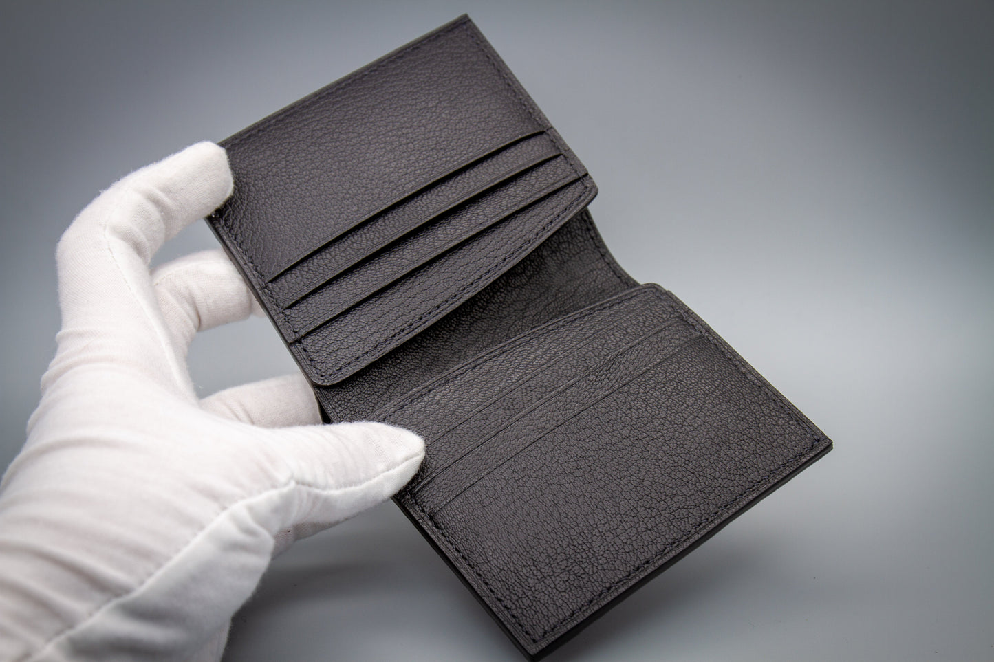 Pyton Leather Wallet - Matte Black