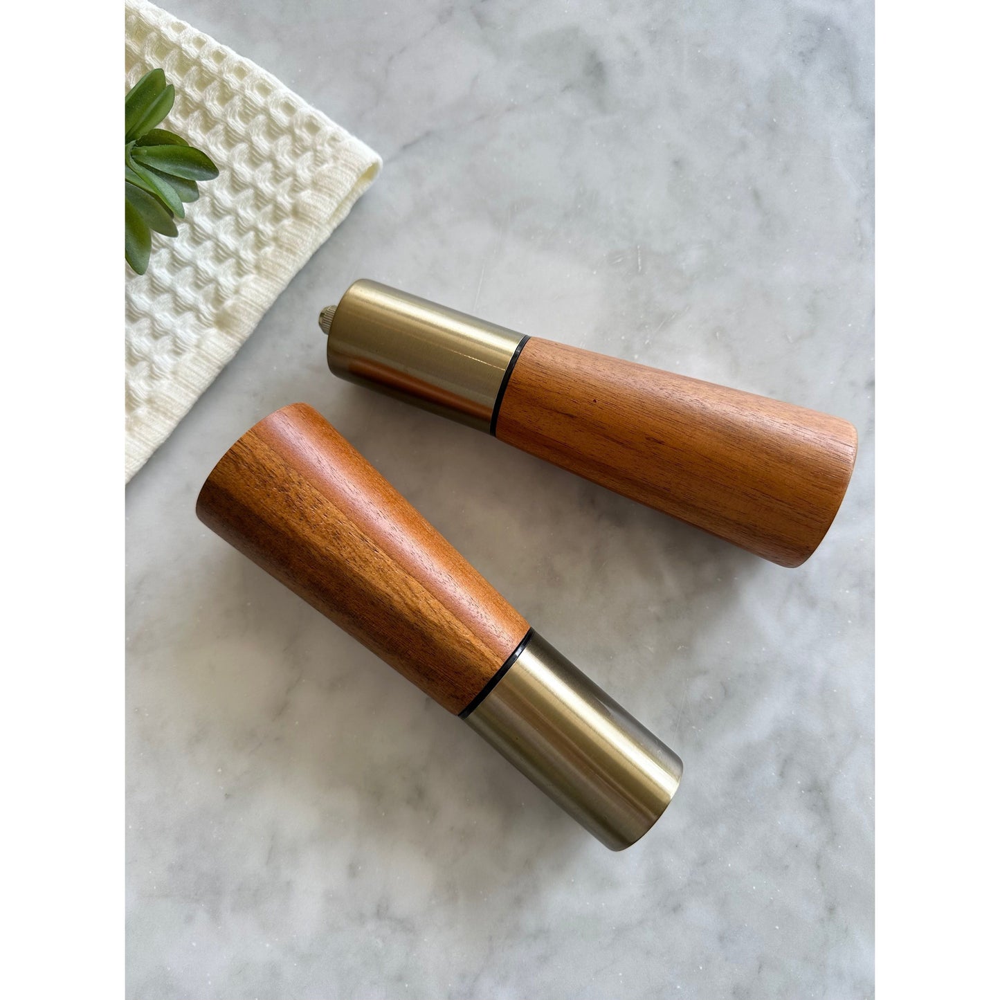 Portofino Acacia Wood Salt & Pepper Mill Set