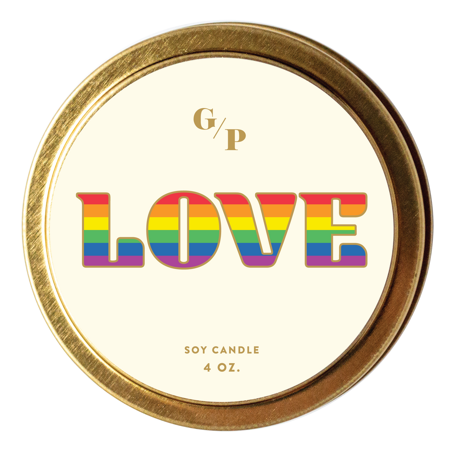 Love Pride 4 oz. Just Because Candle Tin