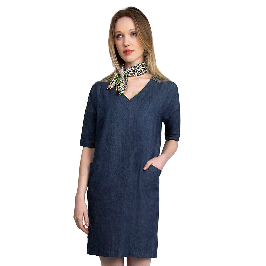 Delphine Dress - Lightweight Denim