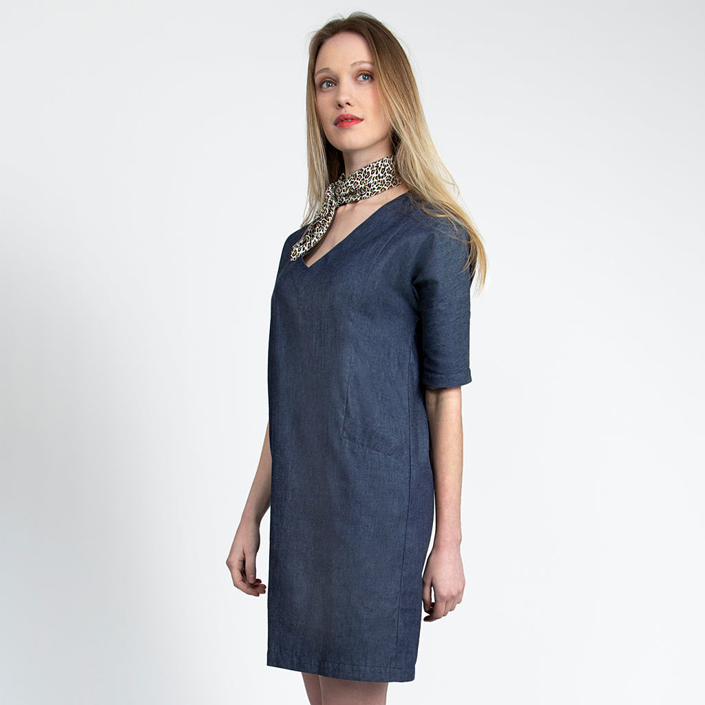 Delphine Dress - Lightweight Denim