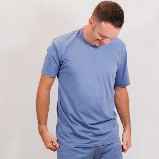 Men's Soft Organic Cotton Short Sleeve Crew Tee | Midnight