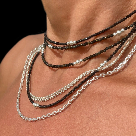 Blue Tigers Eye & Hematite Necklace – Waterproof