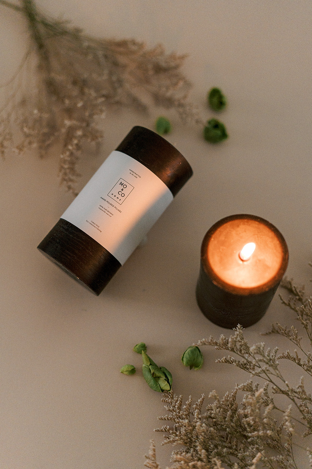 Charcoal | Beeswax Pillar Candle