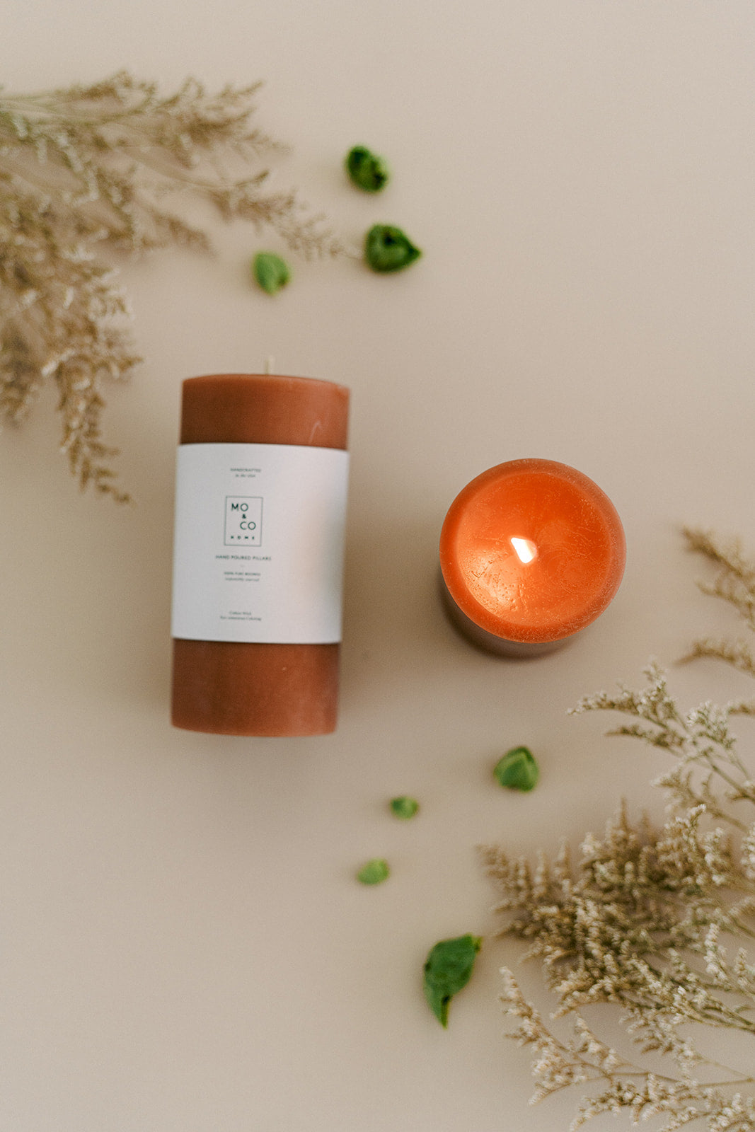 Terra Cotta | Beeswax Pillar Candle