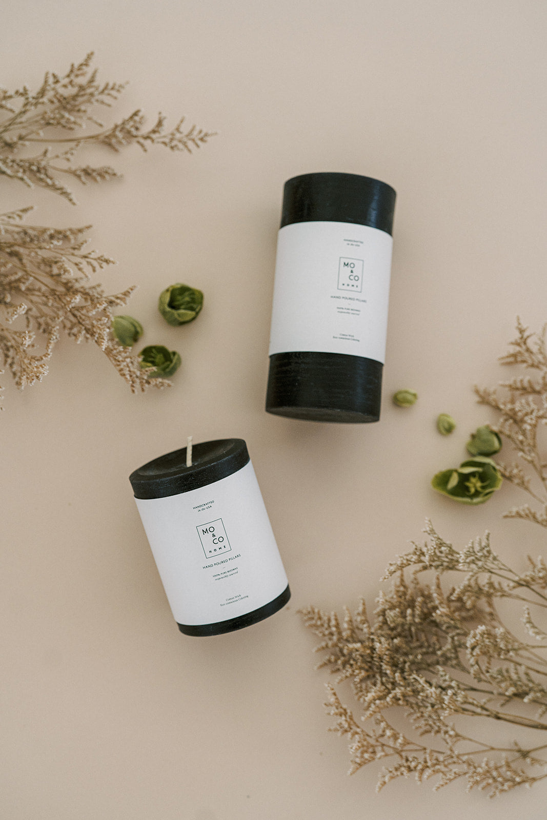 Charcoal | Beeswax Pillar Candle