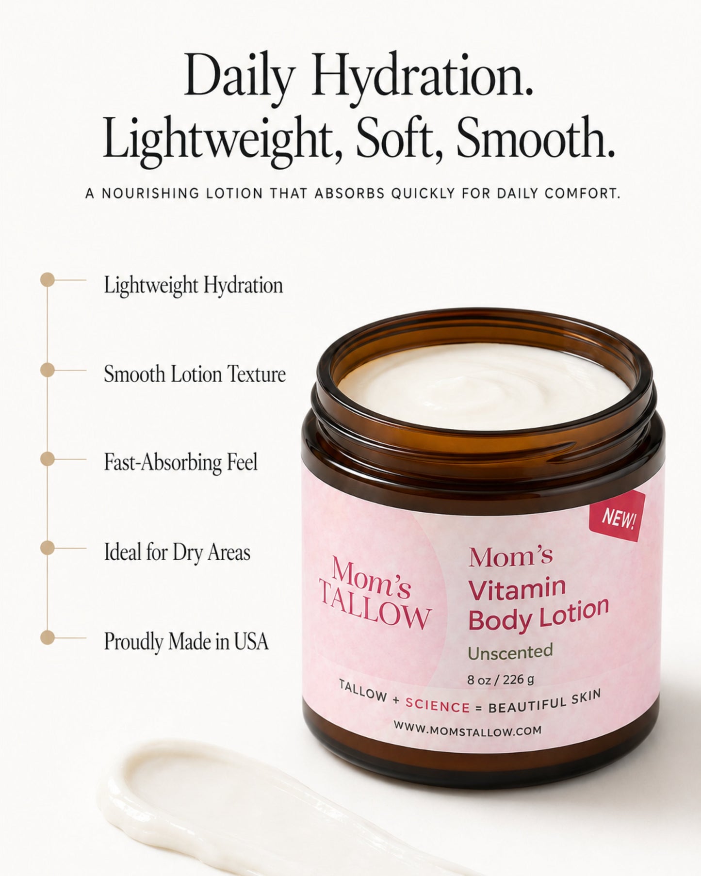 Vitamin-Infused Tallow Body Lotion