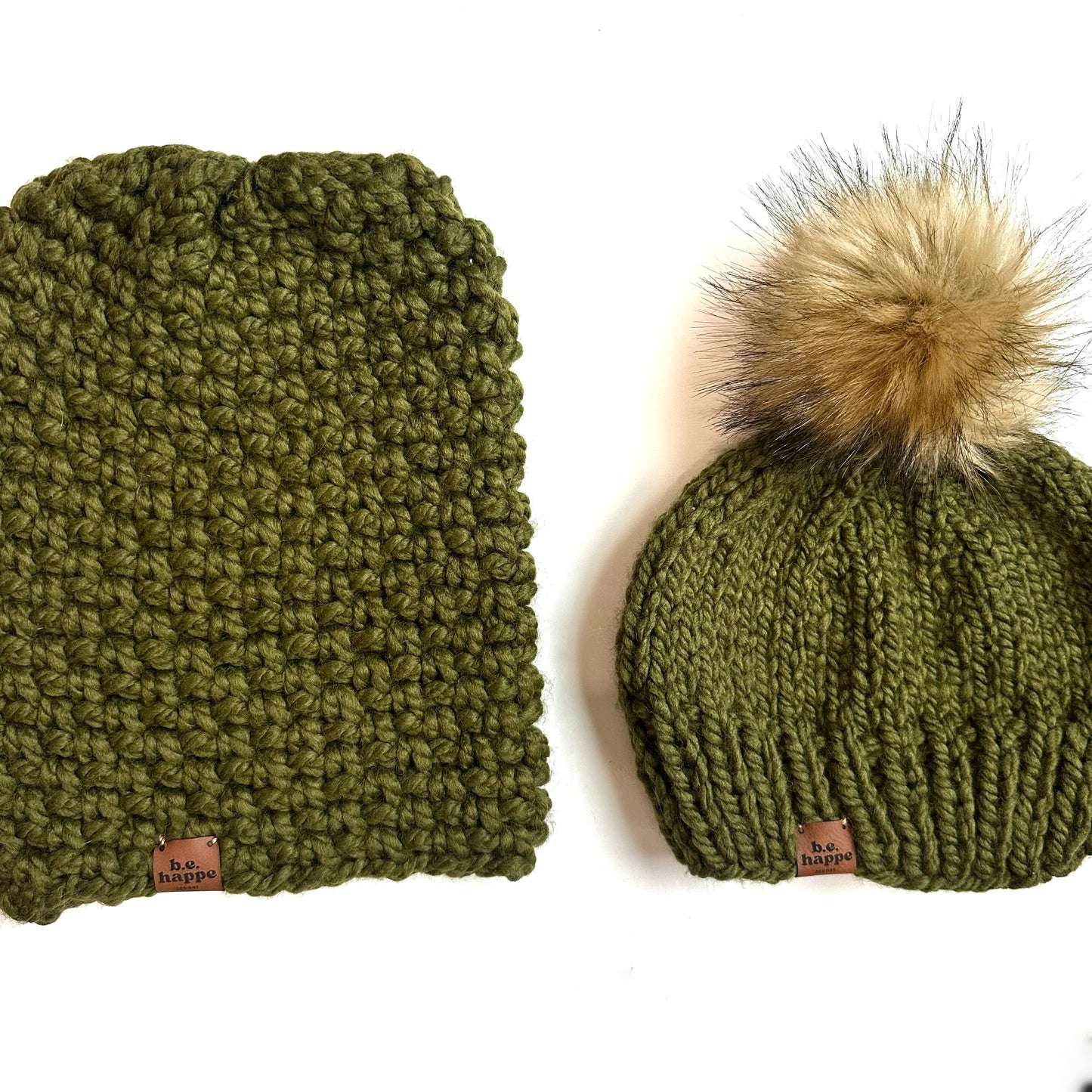 Crochet Simple Slouch Hat | Cilantro Green Slouchy Beanie