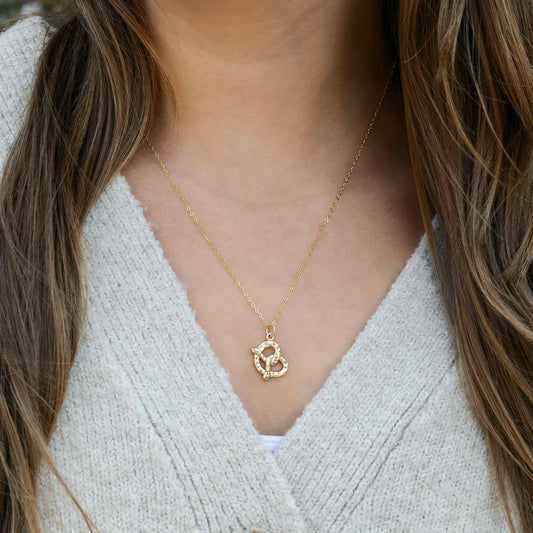 Dainty Pretzel Charm Necklace β 14k Gold Filled Chain | Handmade Foodie Gift