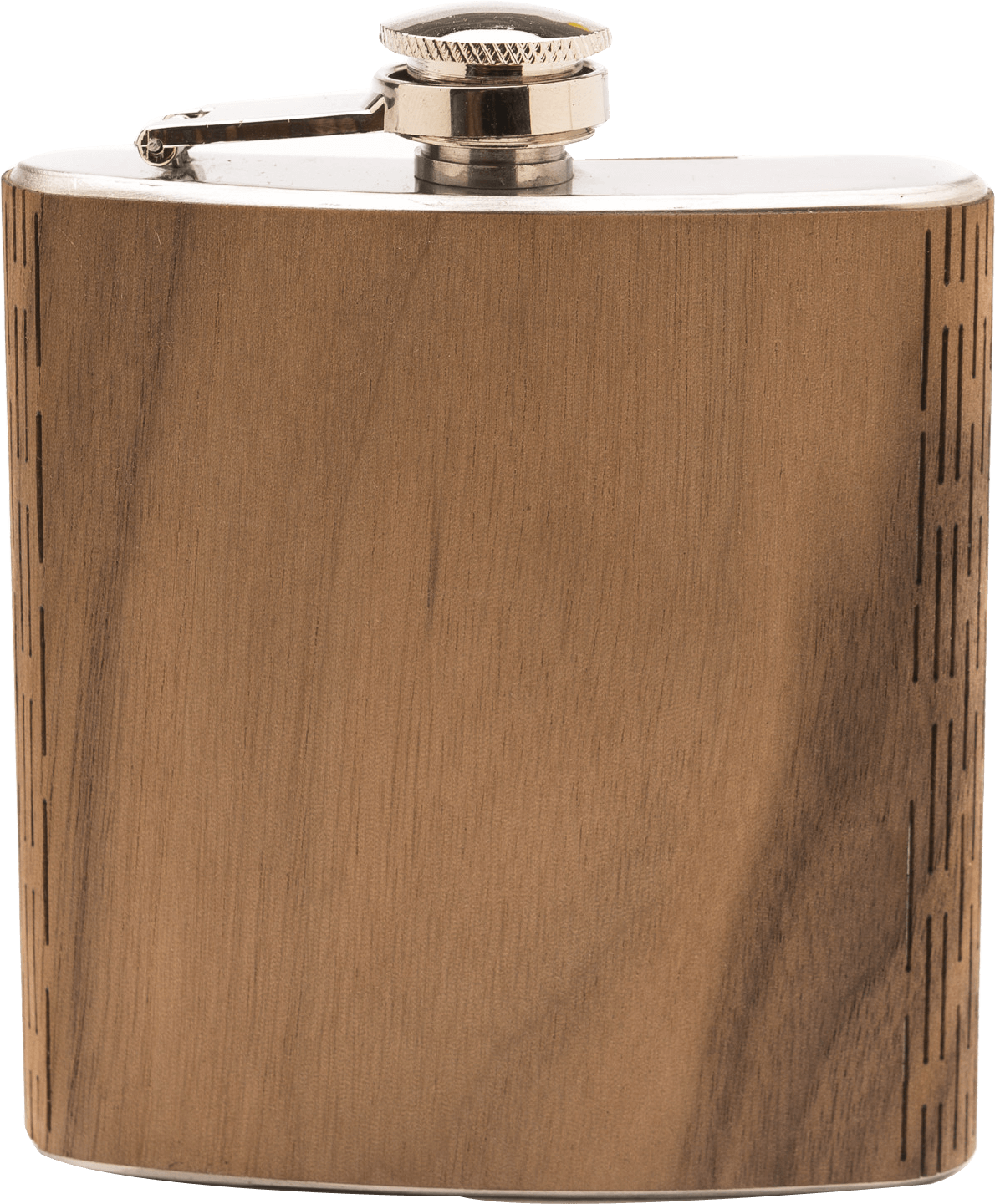 High Quality 6 oz. Wooden Hip Flask - Hand Crafted from Local Wood